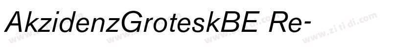 AkzidenzGroteskBE Re字体转换